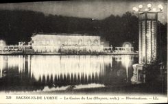 CPA Bagnoles De L'Orne Le Casino Du Lac Illuminations