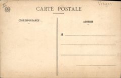 Collares de las aduanas de la POSTAL de la VENDIMIA de los Vosges al collar de la frontera del retén entre los Vosges y la Alsacia antes de la guerra del restaurante 1914