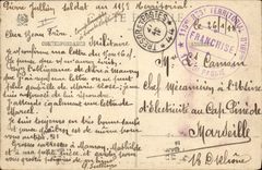 CPA Douanes Cols des Vosges Douanier allemand gardant le poteau frontiere de la Schlucht