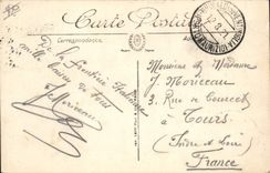 VINTAGE POSTCARD Customs French and Italian Customs officers at the border