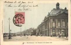 VINTAGE POSTCARD Bordeaux Customs Southern customs and quays
