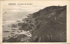 VINTAGE POSTCARD Carteret Customs the coastguard path