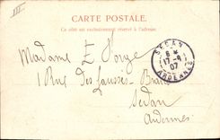 VINTAGE POSTCARD Customs St Malo customs and the large door Boat