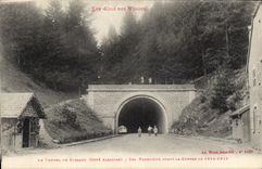 VINTAGE POSTCARD Customs Collars of the Vosges the tunnel of Bussang Collar border before the 1914 1915 old war