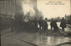 CPA Sapeurs Pompiers Paris Crue de la Seine Une pompe d'epuisement TOP