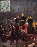 CPA Sapeurs Pompiers The whitefriars fire engine and its famous Dog Baron Chien 