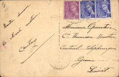 VINTAGE POSTCARD Craft industry Manufacture of the baskets Folklore Auvergnats on their premises