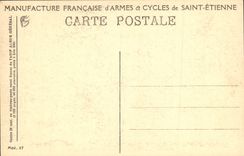 VINTAGE POSTCARD Velo Cycles Cycling Munitions factory and of Cycles of Saint Etienne Machines has to assemble the executives and has to center