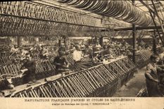 CPA Velo Cycle Cyclisme Manufacture d'Armes et de Cycles de Saint Etienne Atelier de montage des cycles Hirondelle