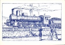 MODERN CARD Railroads Train Engine gr. 420 FS