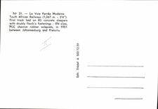 MODERN CARD Railroads Train South African Railsay South Africa South Africa Johannesburg Pretoria