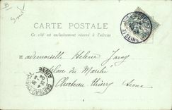 VINTAGE POSTCARD Sailing Boat Le Havre American Cruiser entering the port