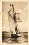 VINTAGE POSTCARD Sailing Boat National marine the Beautiful hen