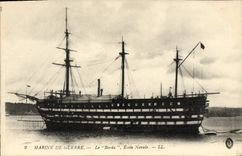 CPA Bateau Voilier Marine de guerre Le Borda Ecole navale 