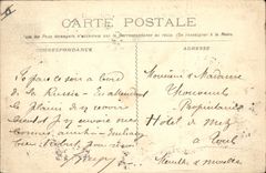 VINTAGE POSTCARD Sailing Boat by heavy weather a man with the sea Dumont Duparc painter of navy