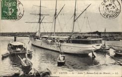 CPA Bateau Voilier Cette Le Gabes Bateau Ecole des Mousses