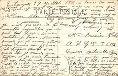 VINTAGE POSTCARD Entraigues gendarmerie and the bridge of the railroad