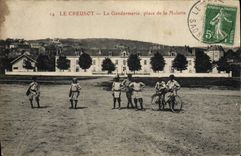 CPA Police Le Creusot La gendarmerie place de la Molette Velo Cycle 