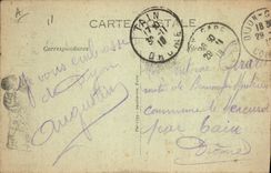 VINTAGE POSTCARD Through Morvan Contest of firemen during the war Children