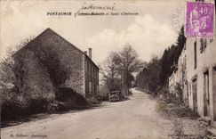 CPA Pontaumur Colonie Michelin et Route d'Aubusson Gendarmerie