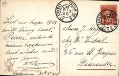 VINTAGE POSTCARD Blessing of the flag of the English volunteers of Paris