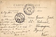 VINTAGE POSTCARD Bateau armours It Gaulois and the submarine Gustave Zede