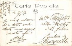 VINTAGE POSTCARD Boat Submarine Tuna by Dumont Duparc