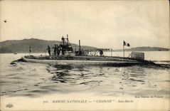 CPA Bateau Sous marin Cigogne 