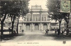 VINTAGE POSTCARD Beziers Theater