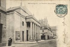 VINTAGE POSTCARD Besancon the municipal Theater