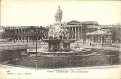 VINTAGE POSTCARD Nimes the Overall picture Esplanade