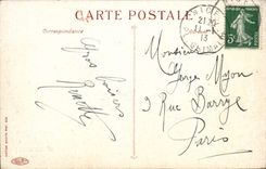 VINTAGE POSTCARD Cote of Azure as the crow flies of Cannes has Nice