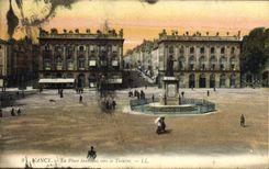 CPA Nancy La Place Stanislas vers le theatre 