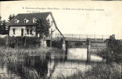 CPA Douane Douanes Montreux Chateau Le pont et le cafe de l'ancienne frontiere