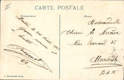 VINTAGE POSTCARD Customs Customs Menton Italian Border French and Italian Customs officers