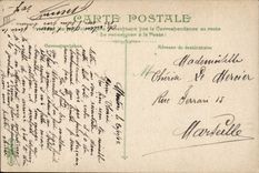 VINTAGE POSTCARD Customs Customs Menton the Rocks red Italian Border