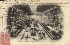 VINTAGE POSTCARD Industrie Machines Establishments of MISTERS Schneider & Co Tournerie with the workshops of Le Havre