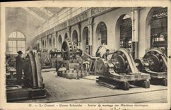 CPA Industrie Usine Usines Schneider Atelier de montage des machines electriques 