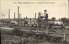 VINTAGE POSTCARD Industrie Machines Parsy Monial Ensemble Fauchon factory