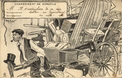 CPA Changement de domicile Demenagement Illustrateur Morin 