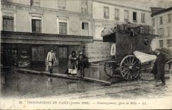 CPA Inondations de Paris Janvier 1910 Demenagement Quai de Billy 