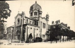 CPA Judaica Juif Dijon La synagogue