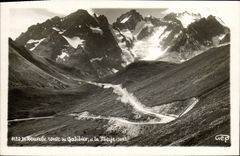 CPA Velo Cycle Cyclisme Route du Galibier et la Meije
