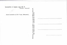 MODERN CARD Train Engine has vapor Type 241 P