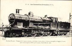 VINTAGE POSTCARD Train Engine Machine 4022 Compound has vapor saturee
