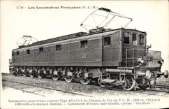 CPA Train Locomotive pour train express type 2 co Co 2 du chemin de fer du PLM 