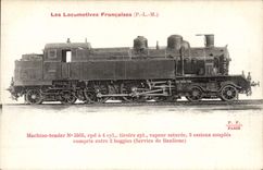 CPA Train Locomotive Machine Tender 5505 compound a 4 cylindres