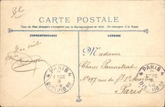 VINTAGE POSTCARD Sailing Boat Algeciras Vessel School of the mechanics Destroyers