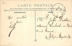 VINTAGE POSTCARD Sailing Bateau Vessel School Crowns going to Saline D' Hyeres