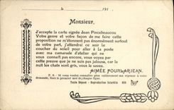 VINTAGE POSTCARD Love Pincebeaucou Aimee Pourlarjean